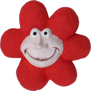 Fleur en plâtre Shirley rouge sur ressort